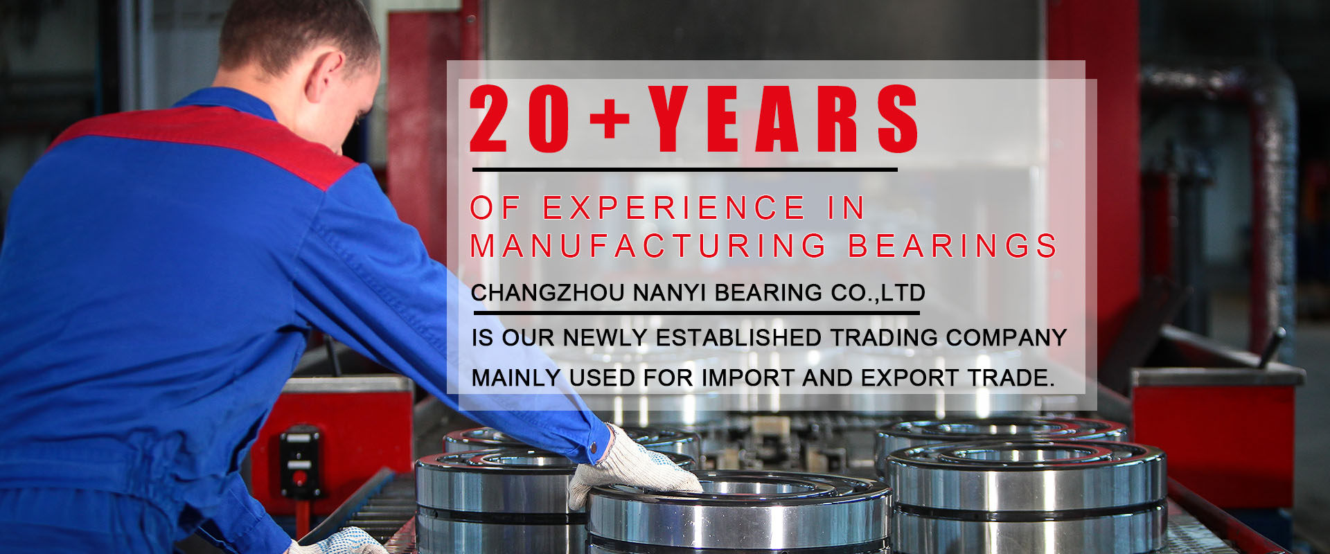 20+ years of experience manufacturing bearings