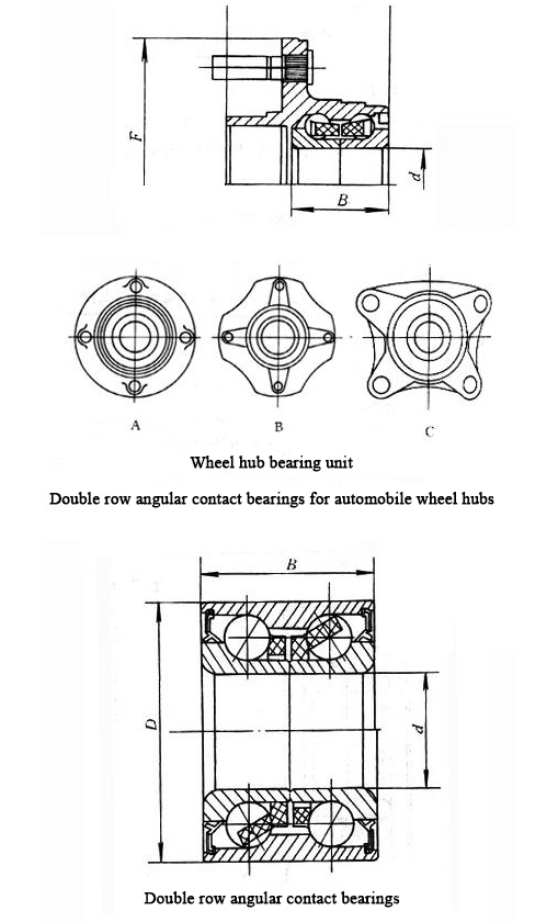 front-rear wheel hub bearing 